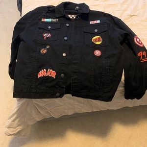 Forever 21 black graphic jacket